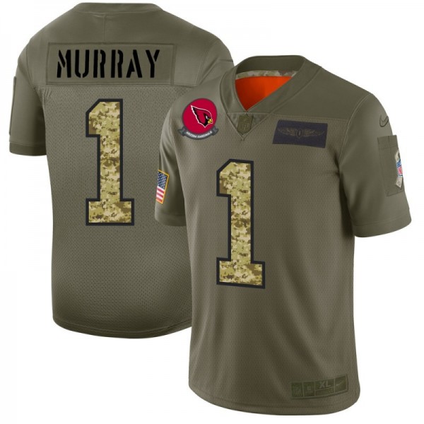 Arizona Cardinals #1 Kyler Murray Men's Nike 2019 Olive Camo Salute To Service Limited NFL Jersey