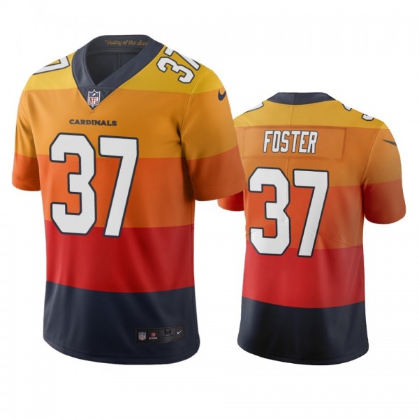 Arizona Cardinals #37 D.J. Foster Sunset Orange Vapor Limited City Edition NFL Jersey