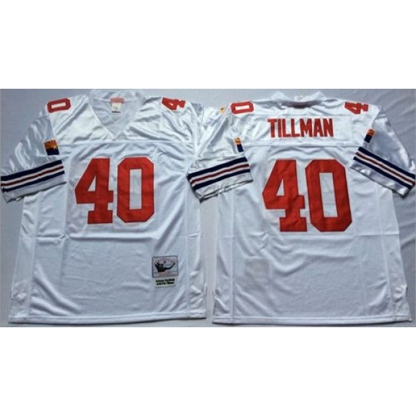 Mitchell And Ness Cardinals #40 Pat Tillman White Throwback Stitched NFL Jersey