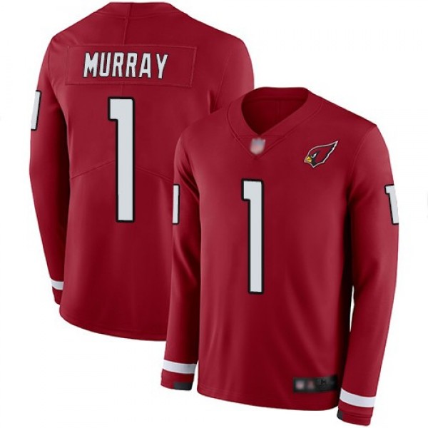 Nike Cardinals #1 Kyler Murray Red Team Color Men's Stitched NFL Limited Therma Long Sleeve Jersey