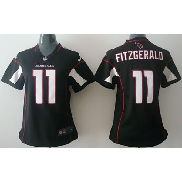 Women's Cardinals #11 Larry Fitzgerald Black Alternate Stitched NFL Elite Jersey