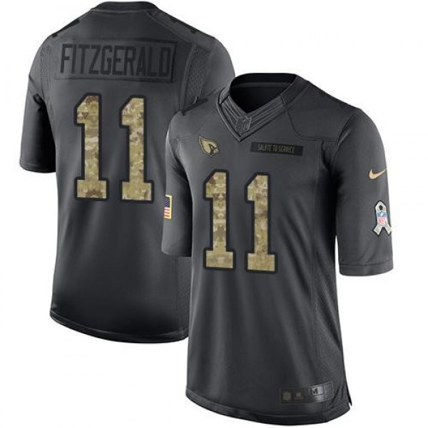 Nike Cardinals #11 Larry Fitzgerald Black Men's Stitched NFL Limited 2016 Salute to Service Jersey