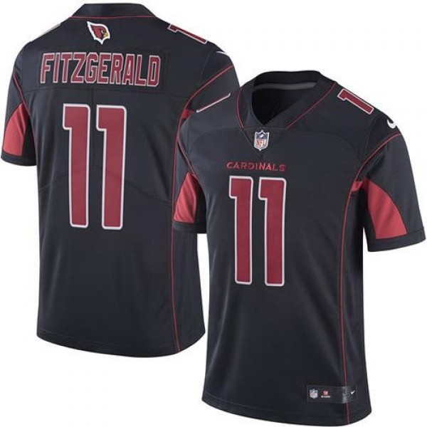 Nike Cardinals #11 Larry Fitzgerald Black Men's Stitched NFL Limited Rush Jersey