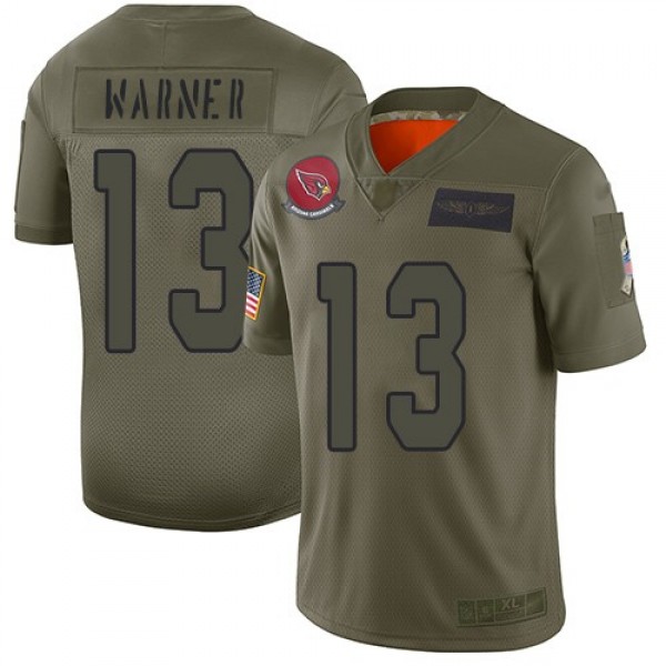 Nike Cardinals #13 Kurt Warner Camo Men's Stitched NFL Limited 2019 Salute To Service Jersey