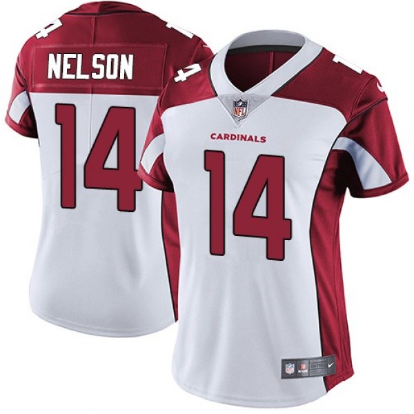 Women's Cardinals #14 JJ Nelson White Stitched NFL Vapor Untouchable Limited Jersey
