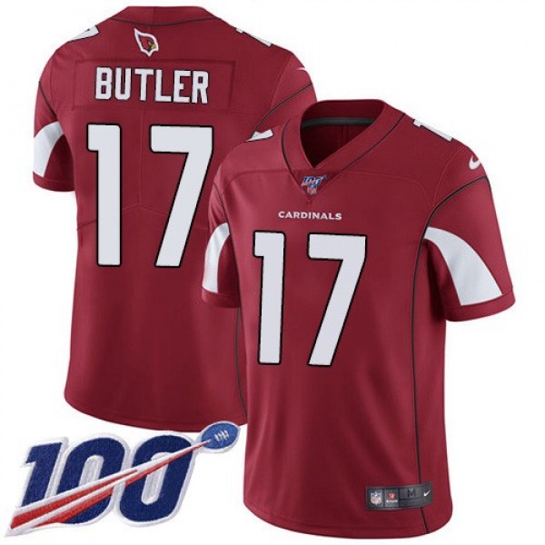 Nike Cardinals #17 Hakeem Butler Red Team Color Men's Stitched NFL 100th Season Vapor Limited Jersey