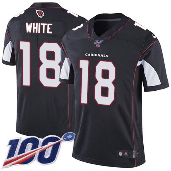Nike Cardinals #18 Kevin White Black Alternate Men's Stitched NFL 100th Season Vapor Limited Jersey