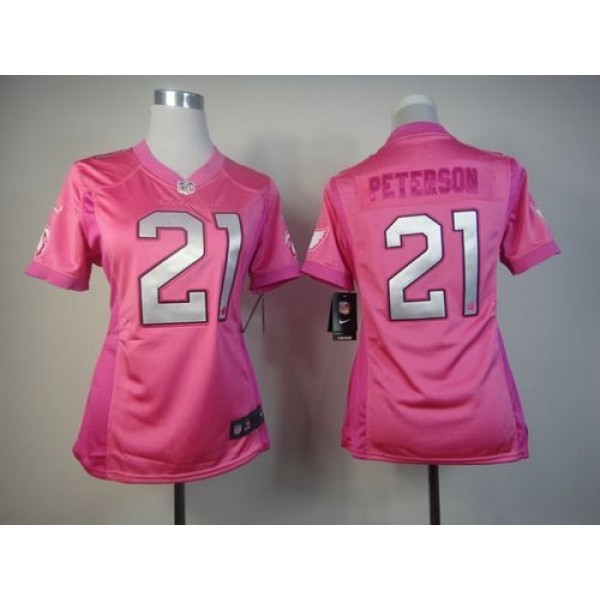 Women's Cardinals #21 Patrick Peterson Pink Be Luv'd Stitched NFL Elite Jersey