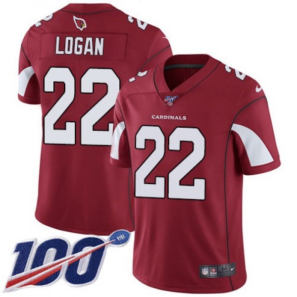 Nike Cardinals #22 T.J. Logan Red Team Color Men's Stitched NFL 100th Season Vapor Limited Jersey