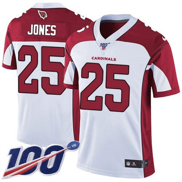 Nike Cardinals #25 Chris Jones White Men's Stitched NFL 100th Season Vapor Limited Jersey