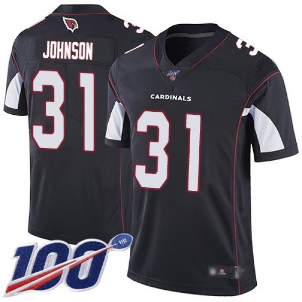 Nike Cardinals #31 David Johnson Black Alternate Men's Stitched NFL 100th Season Vapor Limited Jersey