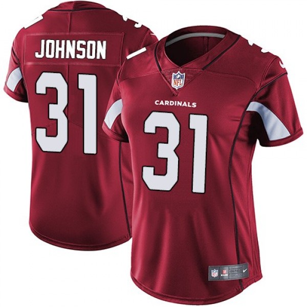 Women's Cardinals #31 David Johnson Red Team Color Stitched NFL Vapor Untouchable Limited Jersey