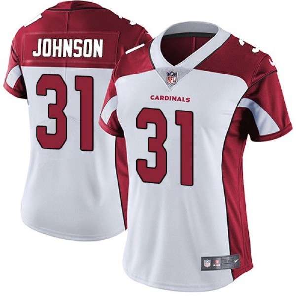 Women's Cardinals #31 David Johnson White Stitched NFL Vapor Untouchable Limited Jersey