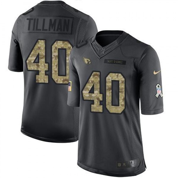 Nike Cardinals #40 Pat Tillman Black Men's Stitched NFL Limited 2016 Salute to Service Jersey
