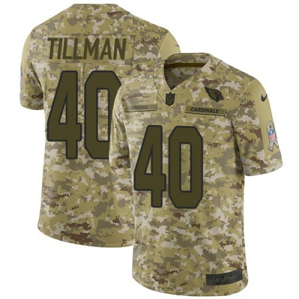 Nike Cardinals #40 Pat Tillman Camo Men's Stitched NFL Limited 2018 Salute to Service Jersey
