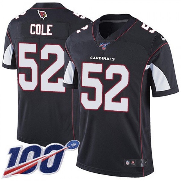 Nike Cardinals #52 Mason Cole Black Alternate Men's Stitched NFL 100th Season Vapor Limited Jersey