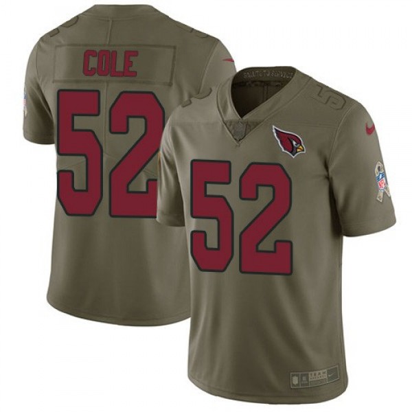 Nike Cardinals #52 Mason Cole Olive Men's Stitched NFL Limited 2017 Salute to Service Jersey