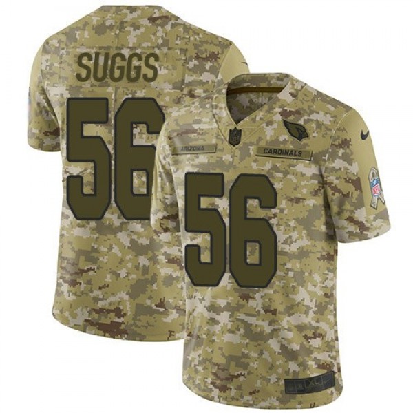 Nike Cardinals #56 Terrell Suggs Camo Men's Stitched NFL Limited 2018 Salute To Service Jersey