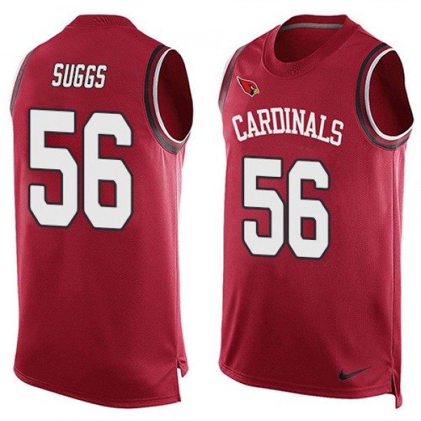Nike Cardinals #56 Terrell Suggs Red Team Color Men's Stitched NFL Limited Tank Top Jersey