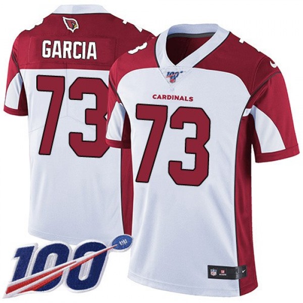Nike Cardinals #73 Max Garcia White Men's Stitched NFL 100th Season Vapor Limited Jersey