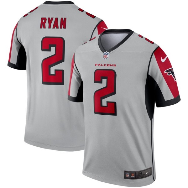 مهرجان بريدة Atlanta Falcons #2 Matt Ryan Nike Inverted Legend Jersey Silver ... مهرجان بريدة