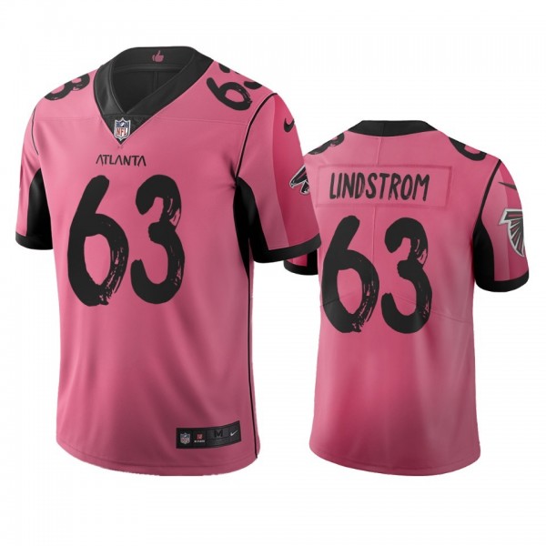 Atlanta Falcons #63 Chris Lindstrom Pink Vapor Limited City Edition NFL Jersey