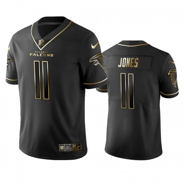 Falcons #11 Julio Jones Men's Stitched NFL Vapor Untouchable Limited Black Golden Jersey