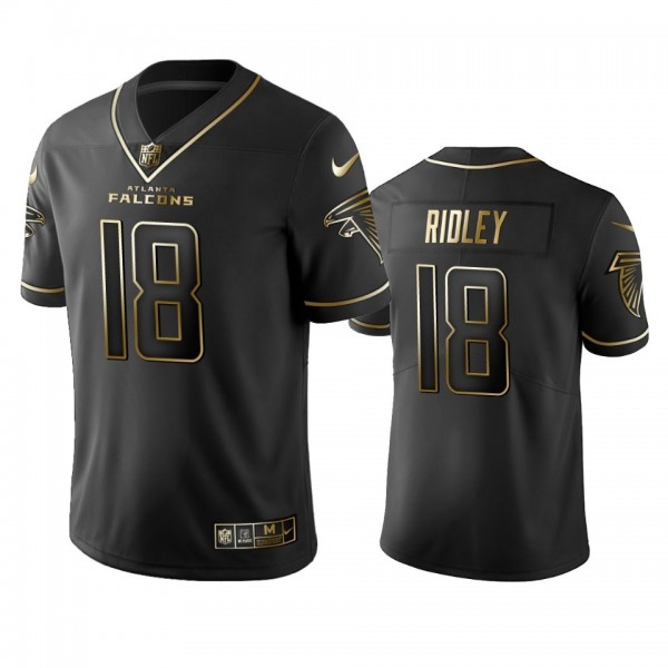 Falcons #18 Calvin Ridley Men's Stitched NFL Vapor Untouchable Limited Black Golden Jersey