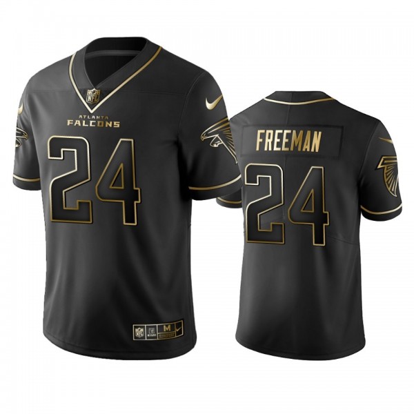 Falcons #24 Devonta Freeman Men's Stitched NFL Vapor Untouchable Limited Black Golden Jersey