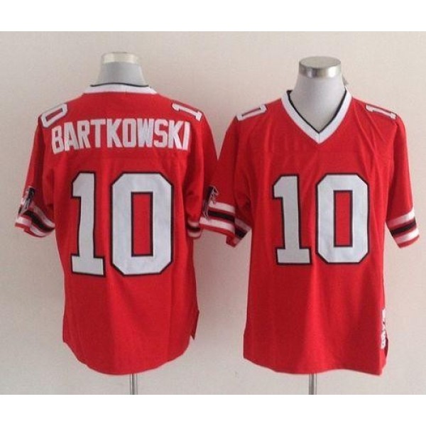 Mitchell And Ness Falcons #10 Steve Bartkowski Red Throwback Stitched NFL Jersey