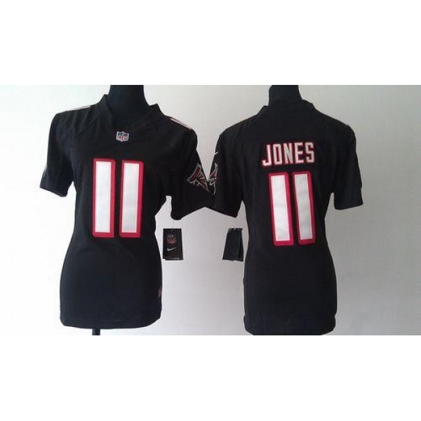 Women's Falcons #11 Julio Jones Black Alternate Stitched NFL Elite Jersey