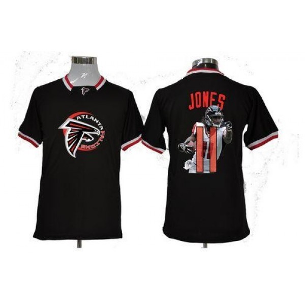 Nike Falcons #11 Julio Jones Black Men's NFL Game All Star Fashion Jersey