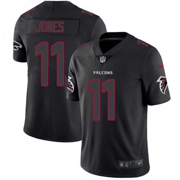 Nike Falcons #11 Julio Jones Black Men's Stitched NFL Limited Rush Impact Jersey