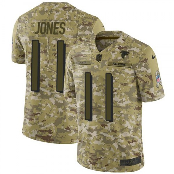 Nike Falcons #11 Julio Jones Camo Men's Stitched NFL Limited 2018 Salute To Service Jersey