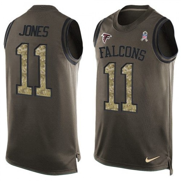 Nike Falcons #11 Julio Jones Green Men's Stitched NFL Limited Salute To Service Tank Top Jersey