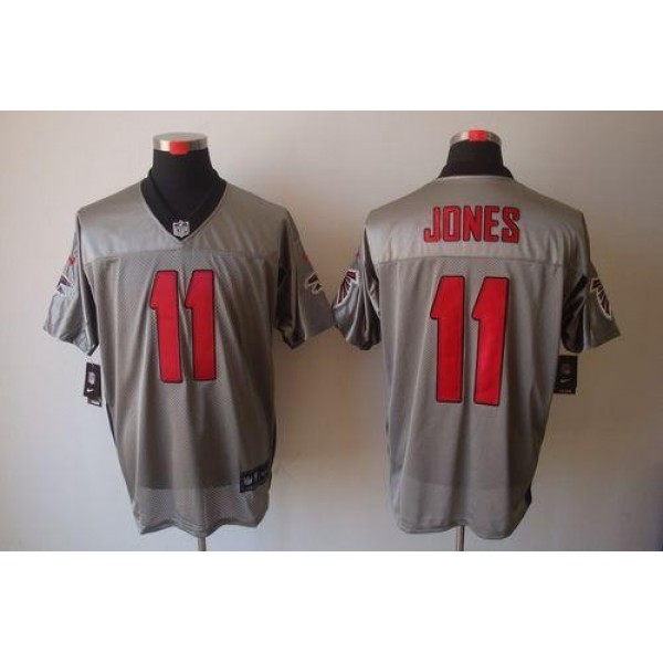 Nike Falcons #11 Julio Jones Grey Shadow Men's Stitched NFL Elite Jersey