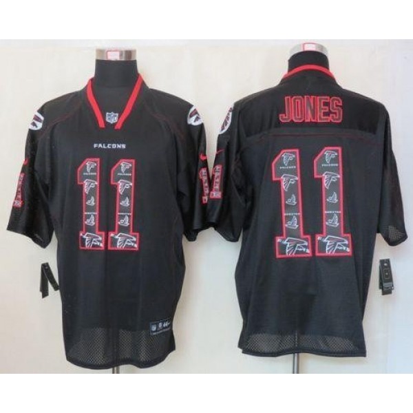 Nike Falcons #11 Julio Jones New Lights Out Black Men's Stitched NFL Elite Jersey