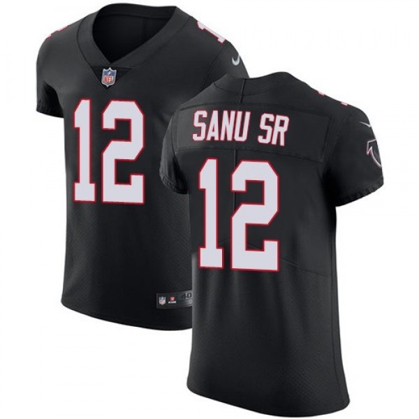 Nike Falcons #12 Mohamed Sanu Sr Black Alternate Men's Stitched NFL Vapor Untouchable Elite Jersey