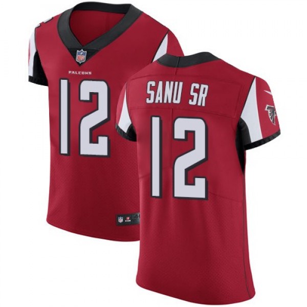 Nike Falcons #12 Mohamed Sanu Sr Red Team Color Men's Stitched NFL Vapor Untouchable Elite Jersey