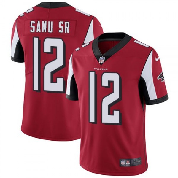 Nike Falcons #12 Mohamed Sanu Sr Red Team Color Men's Stitched NFL Vapor Untouchable Limited Jersey