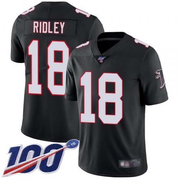 Nike Falcons #18 Calvin Ridley Black Alternate Men's Stitched NFL 100th Season Vapor Limited Jersey