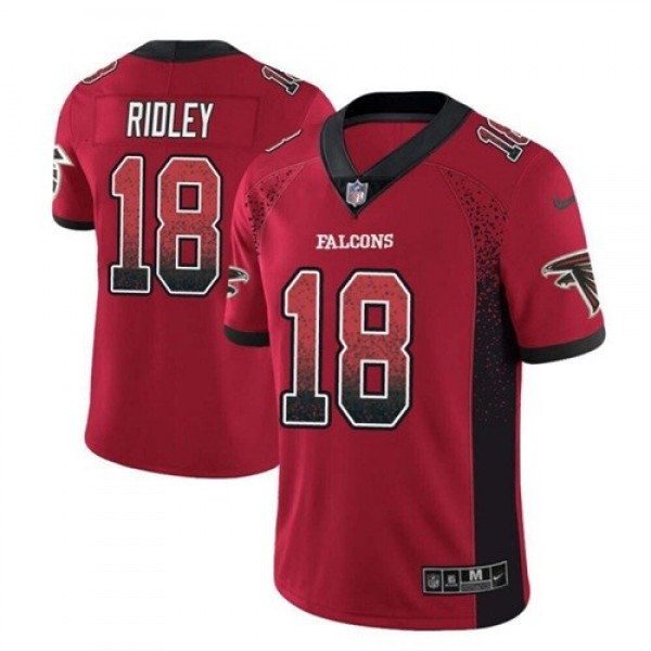 Nike Falcons #18 Calvin Ridley Red Team Color Men's Stitched NFL Limited Rush Drift Fashion Jersey