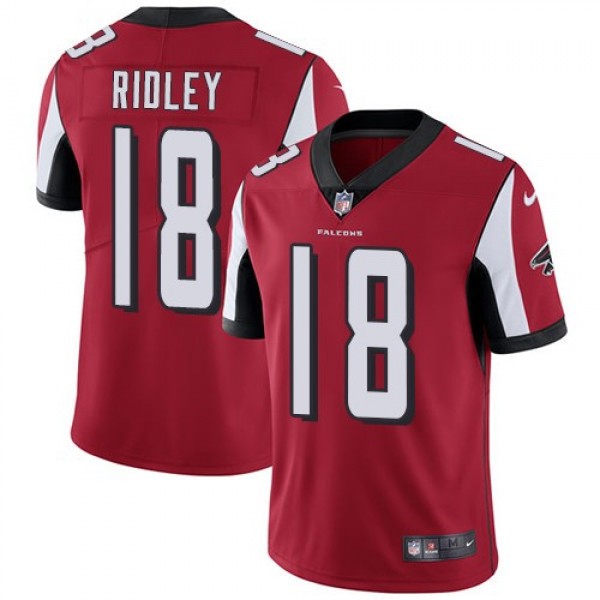 Nike Falcons #18 Calvin Ridley Red Team Color Men's Stitched NFL Vapor Untouchable Limited Jersey