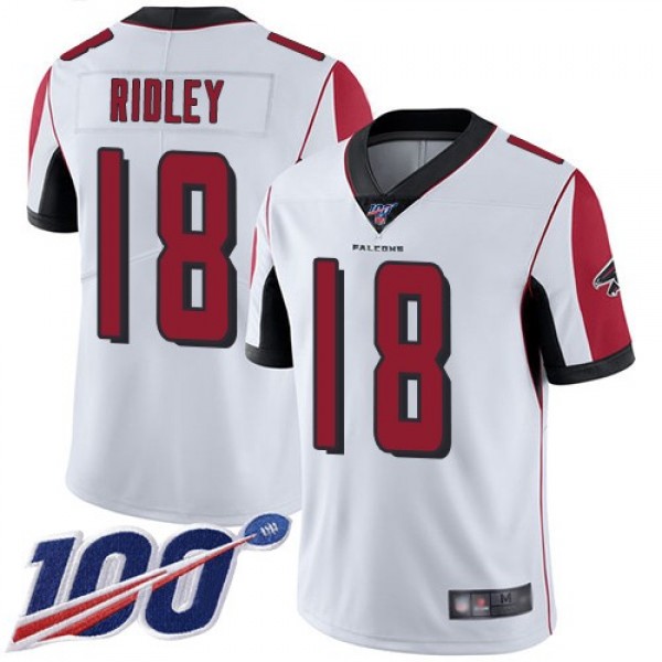 Nike Falcons #18 Calvin Ridley White Men's Stitched NFL 100th Season Vapor Limited Jersey