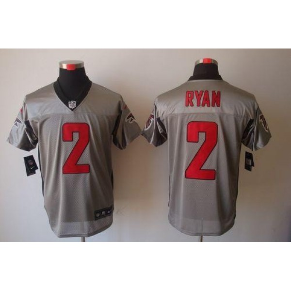Nike Falcons #2 Matt Ryan Grey Shadow Men's Stitched NFL Elite Jersey
