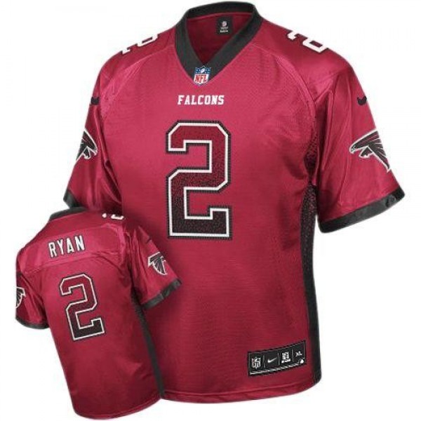 Nike Falcons #2 Matt Ryan Red Team Color Men's Stitched NFL Elite Drift Fashion Jersey