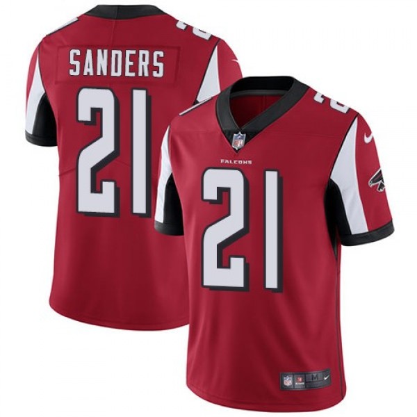 Nike Falcons #21 Deion Sanders Red Team Color Men's Stitched NFL Vapor Untouchable Limited Jersey
