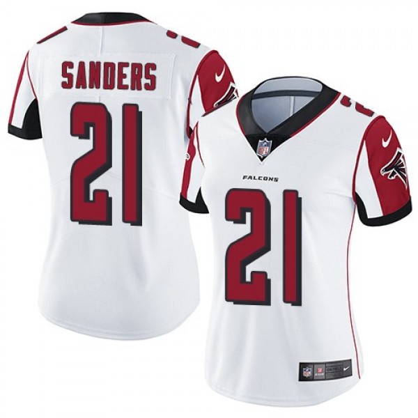 Women's Falcons #21 Deion Sanders White Stitched NFL Vapor Untouchable Limited Jersey