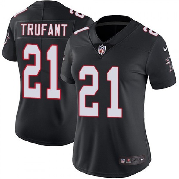 Women's Falcons #21 Desmond Trufant Black Alternate Stitched NFL Vapor Untouchable Limited Jersey