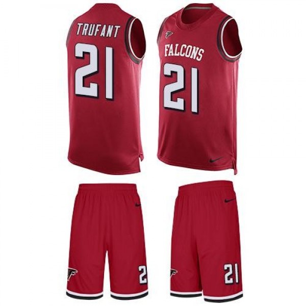 Nike Falcons #21 Desmond Trufant Red Team Color Men's Stitched NFL Limited Tank Top Suit Jersey